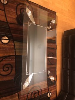 Glass top coffee table