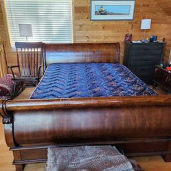 Sleigh Bed Frame Queen