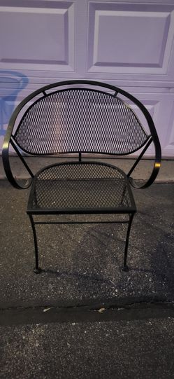 4 Black Metal Chairs