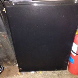 A Black Mini Refrigerator