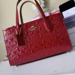 Authentic Red Coach Bag