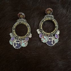 Ayala Bar Earrings - Hoop Post Large Statement Jewelry