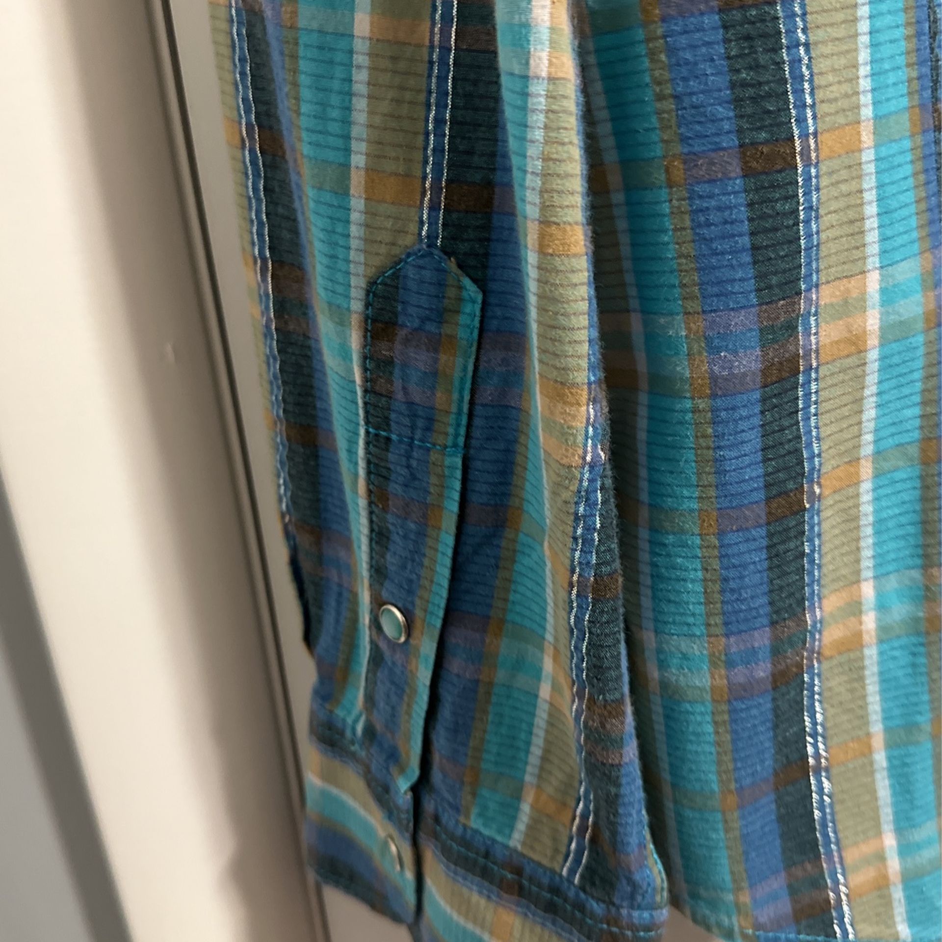 Ransom, Ranch, Cotton ExtraLarge, Snap Front Plaid with snap button