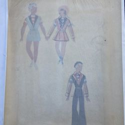 Vintage Figure Drawings Fashion Sketches Art