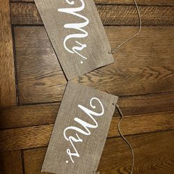 Mr. And Mrs. Hanging Signs