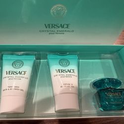 New Versace Crystal Emerald Set
