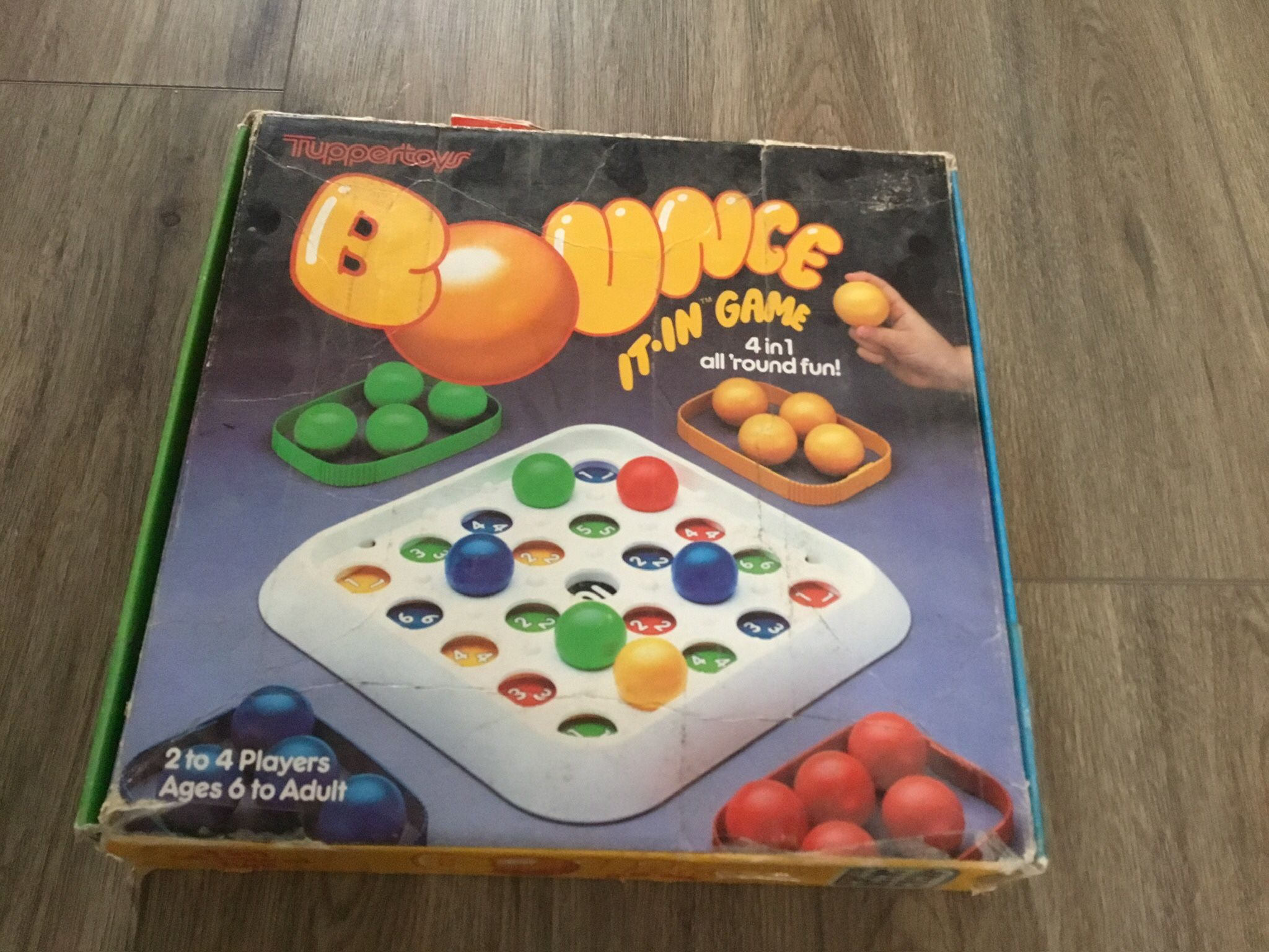 VTG TUPPERTOYS - Bounce It In Game & Bath Toy Canoe