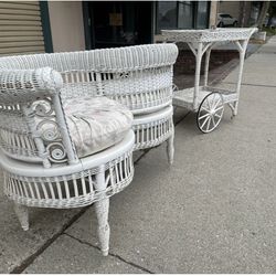 Antique Wicker tête-à-tête