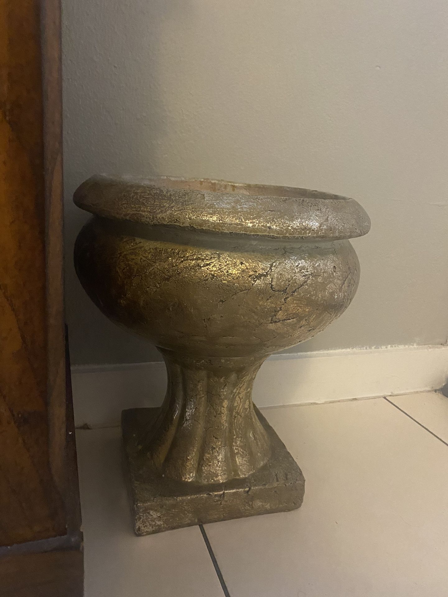 Gold Flower Pot