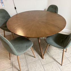 Dining Table And Four Chairs Set