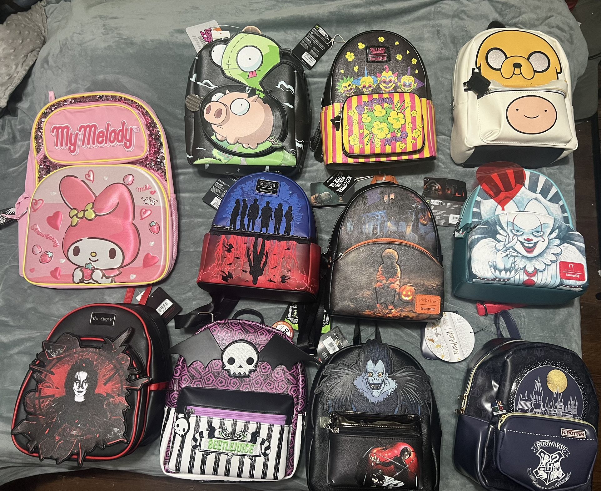 10 Loungfly & Concept One Mini Backpacks and 1 Sanrio Backpack Brand New - prices in description!