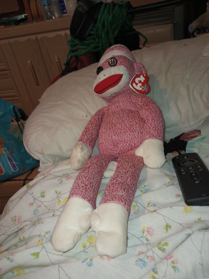 T Y Beanie Sock Monkey