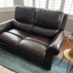 Leather Recliner Sofa and Loveseat