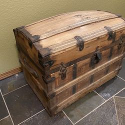 Vintage Dome Topped Steamer Trunk