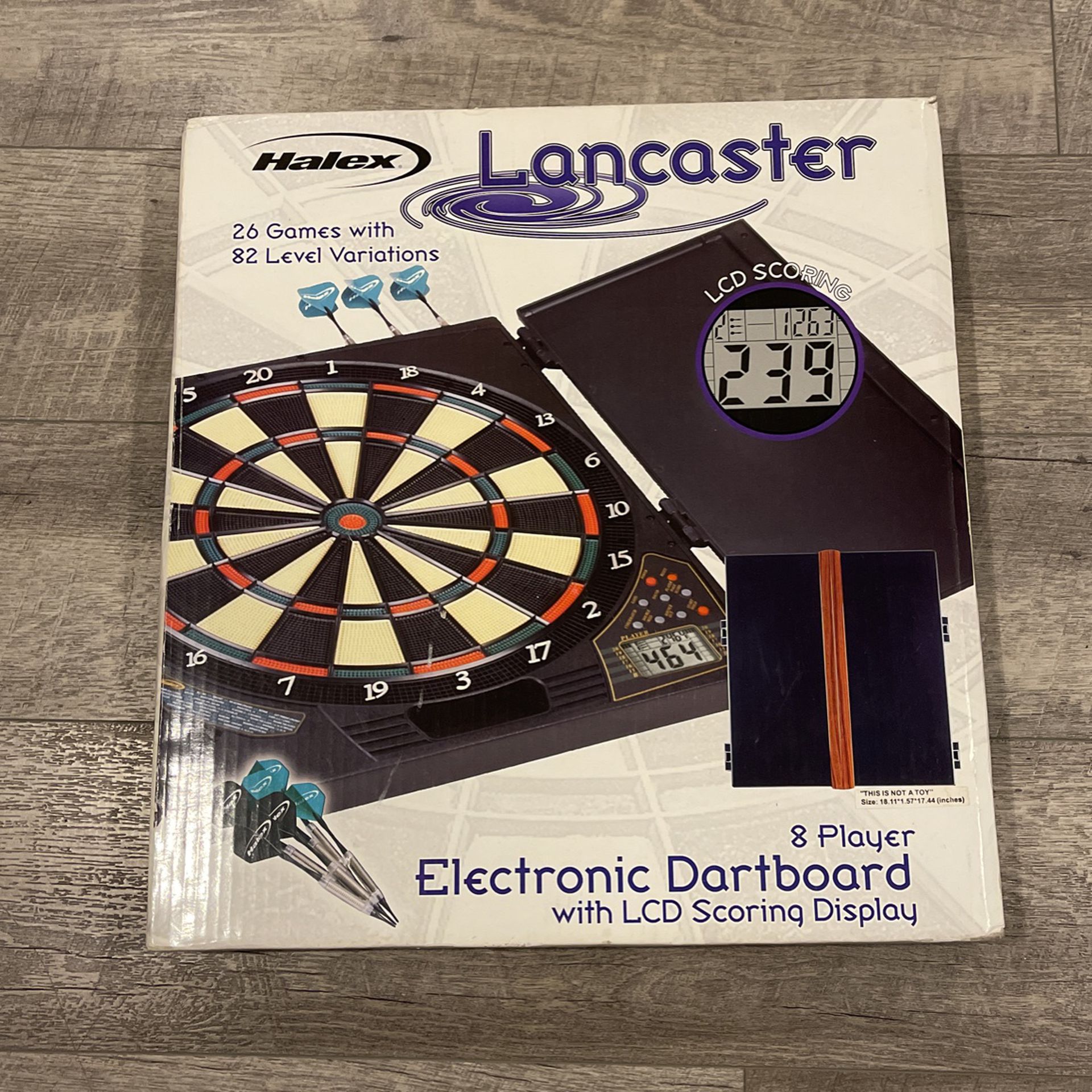 Lancaster Electronic Dartboard With LCD Scoring Display- 8 Player