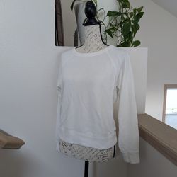 EVERLANE Women's Raglan Crewneck Cotton Sweatshirt - Small, Bone
