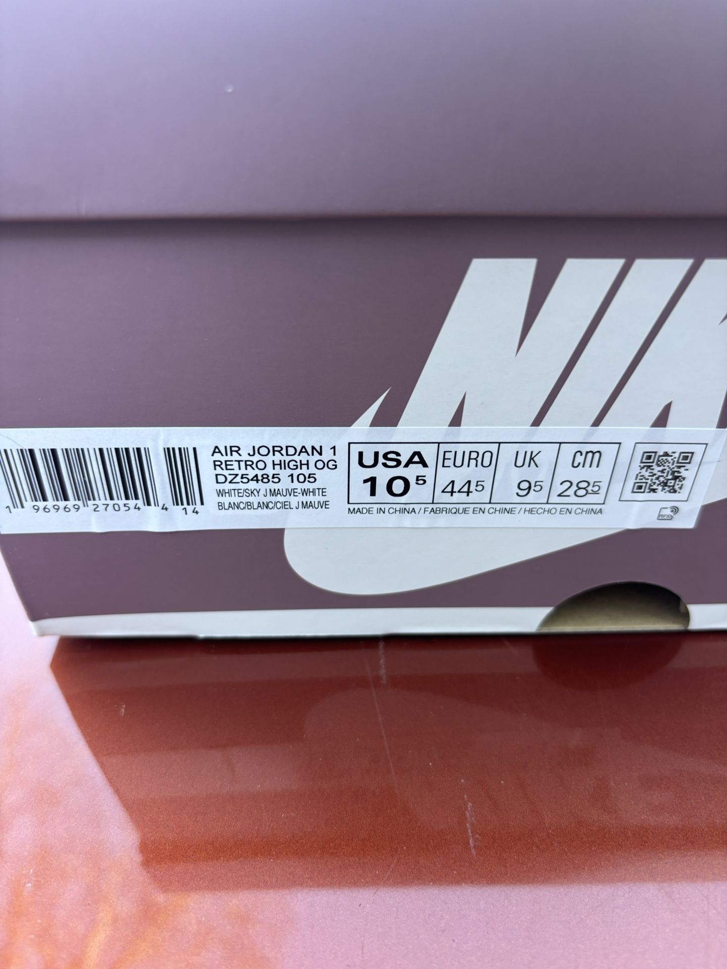 Jordan 1 Retro Mauve New In Box