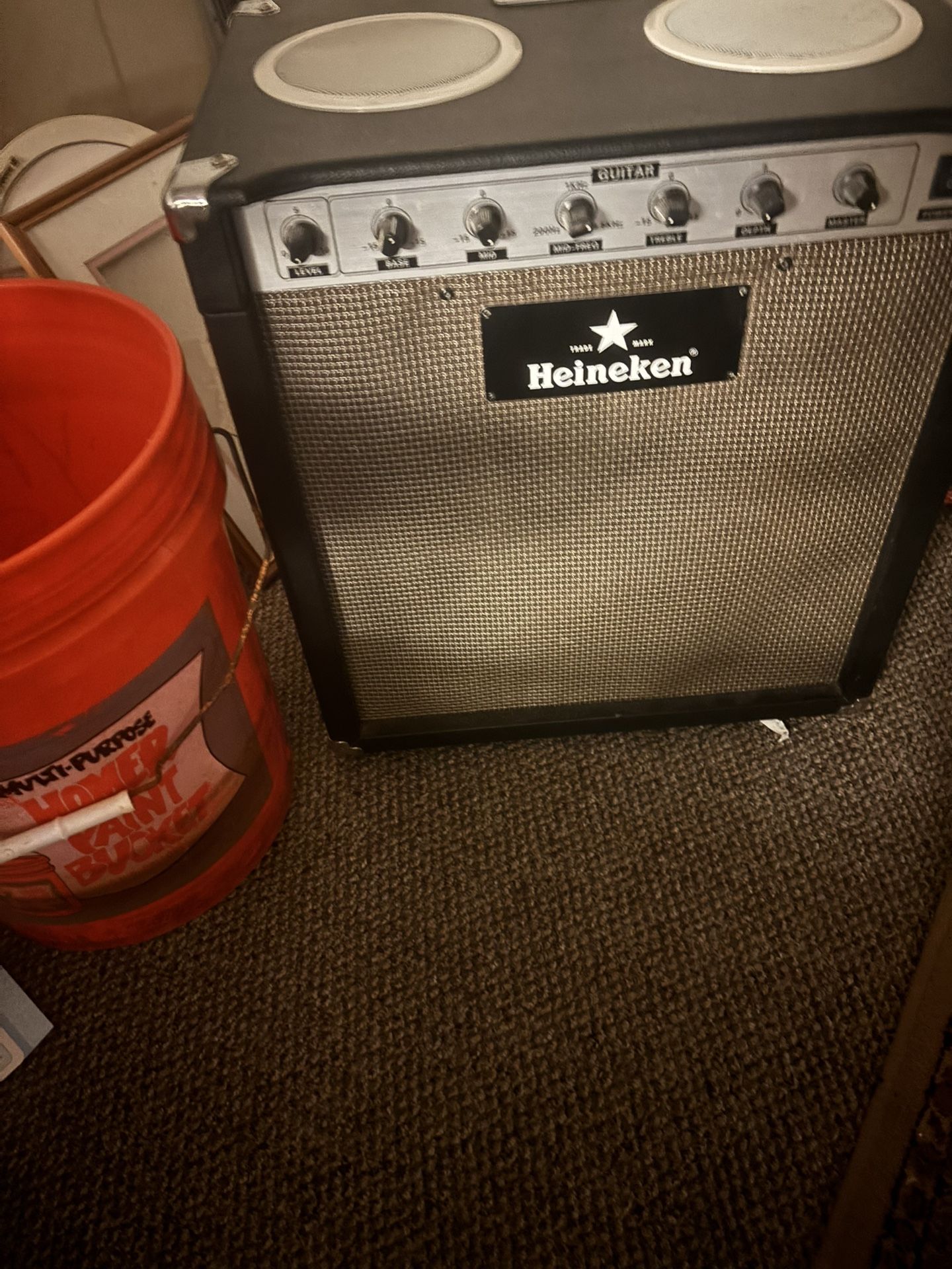 Heineken ice cooler that looks like a guitar amplifier