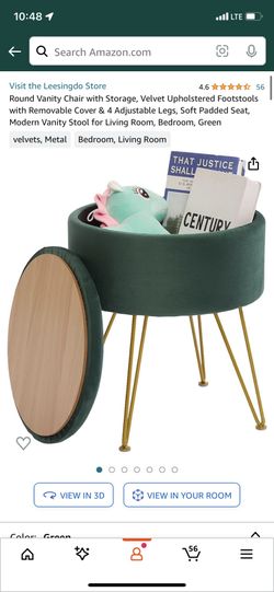 Velvet Green Ottoman New