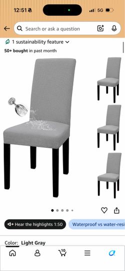 Water proof dining chair covers set of 4
