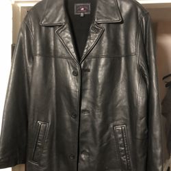 US Polo Men’s Black Leather Jacket 