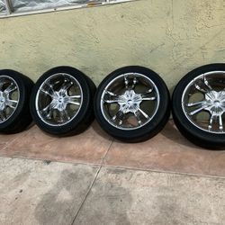 RIMS 305/40R22...6 LUGS FIT CHEVY SILVERADO YUKON TAHOE SUBURBAN NISSAN TITAN DENALLI NISSAN ARMADA 
