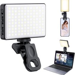 120 LED Phone Light, Selfie Light, 5000Mah Rechargeable Clip Video Light, Adjusted 3 Light Modes, for Phone, Camera, Laptop, iPad, Light for Phone for