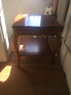 Solid wood end table