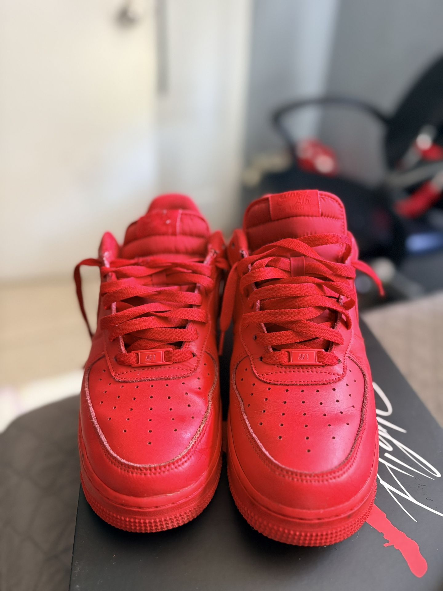 Red Nike Air Force 1 – Size 10.5 (Used)