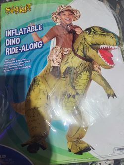 Inflatable dino ride along