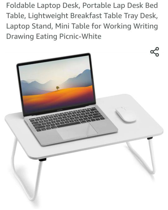 Foldable Lap Table, Laptop Bed Desk, Portable Study Table, Laptop Desk/Stand for Bed