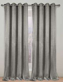 Drapery - Gray Velvet - 4 panels