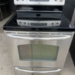 GE Electric Stove Stainless Steel