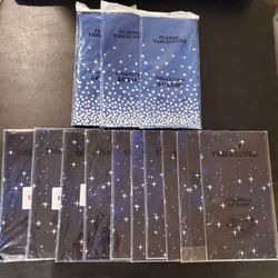 13 Decorative Plastic Table Covers 54"x108"