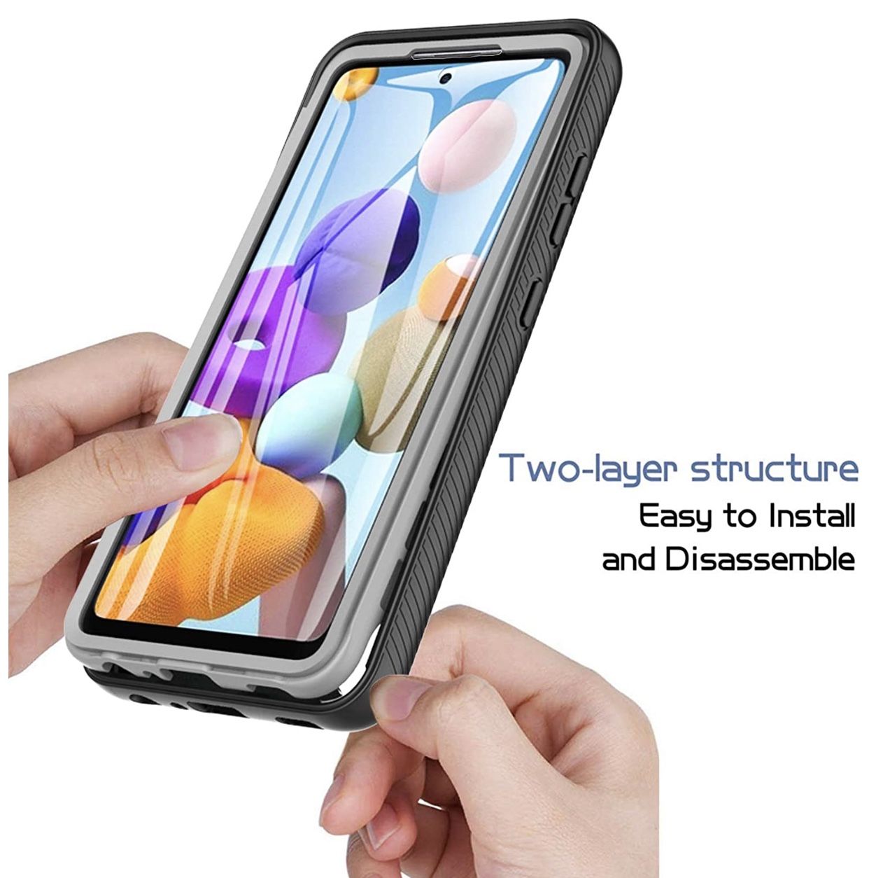 Samsung A52 5g Case 6.5", 360 Full-Body Protective Built-in Screen Protector Dustproof Shockproof Anti-Scratch Cover Case Compatible with Samsung Gala