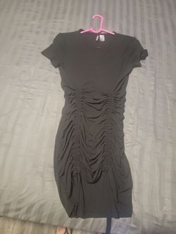 Divided him size small ruched short sleeve mini dress