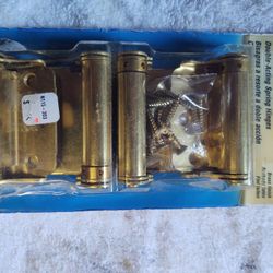 3" Double Action Spring Brass Hinges