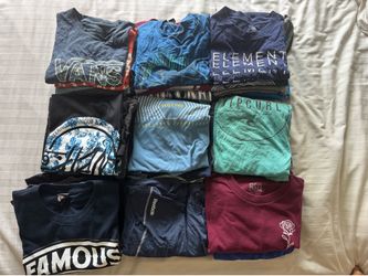 40+ Men’s Large Tees include Vans, O’Neill, Billabong, Volcom, Ripcurl, Hurley, Neff