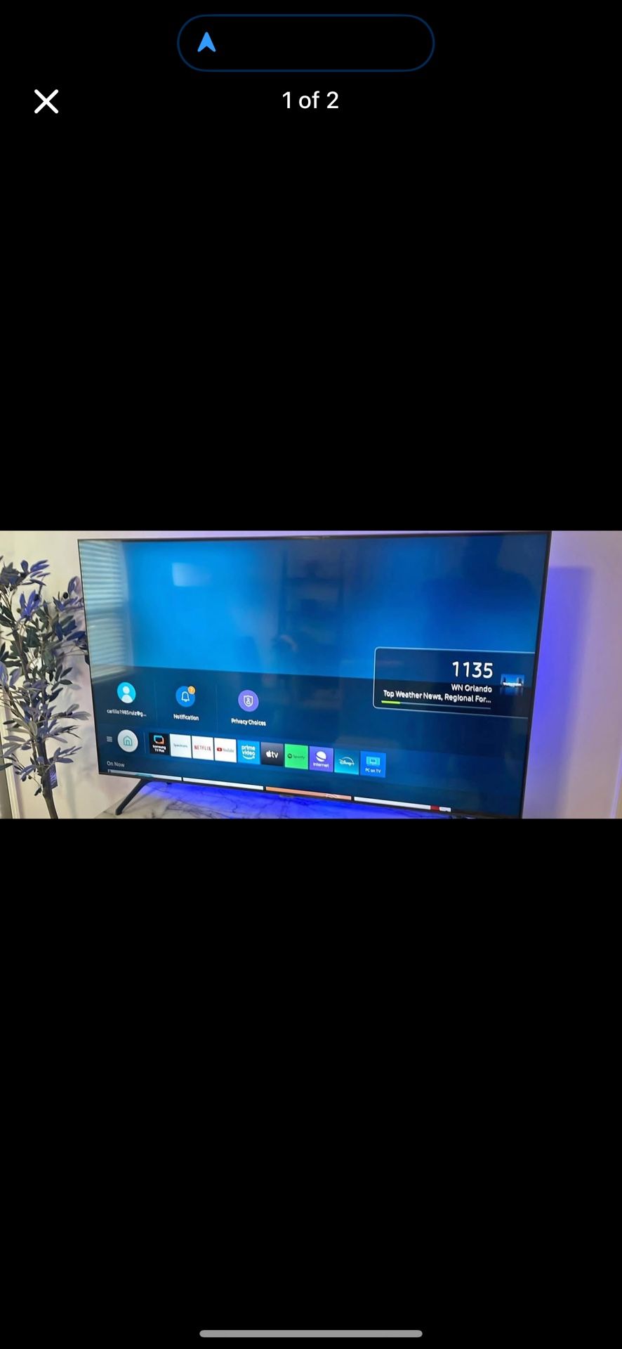 58” like new Samsung