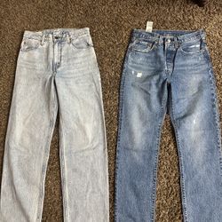 2 Pairs Of women Levis premium 501 jeans size 26x30 new no tags