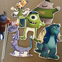 Monster Inc Birthday Decoration/ Yard Park Decoration/ Mike Sully Birthday Party Cardboard 