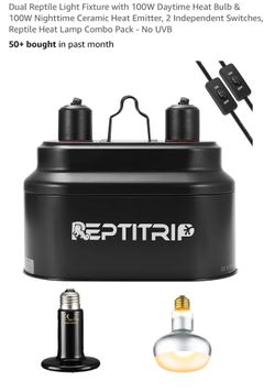Dual Reptile Light Fixture Combo Pack