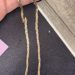 Two Tone 14 Karat Gold Rose, Gold Cross Necklace