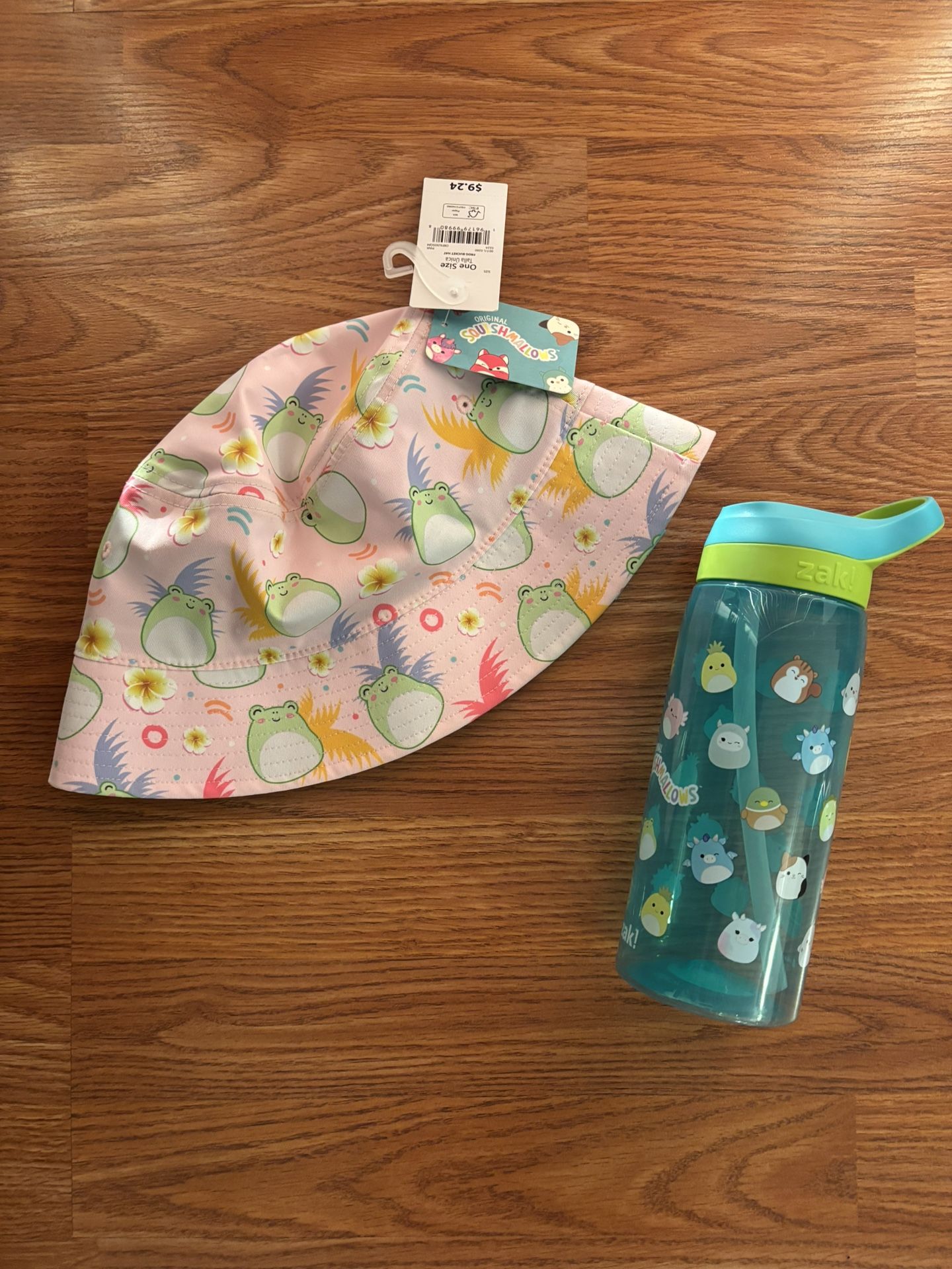 Original Squishmallows Bucket Hat And Water bottle