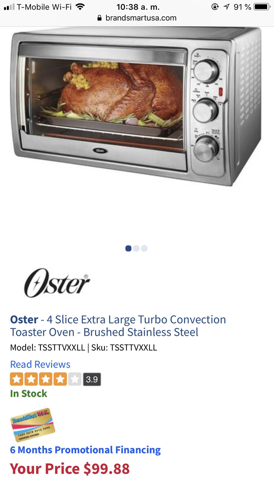 Oster Extra Large Countertop Oven TSSTTVXXLL