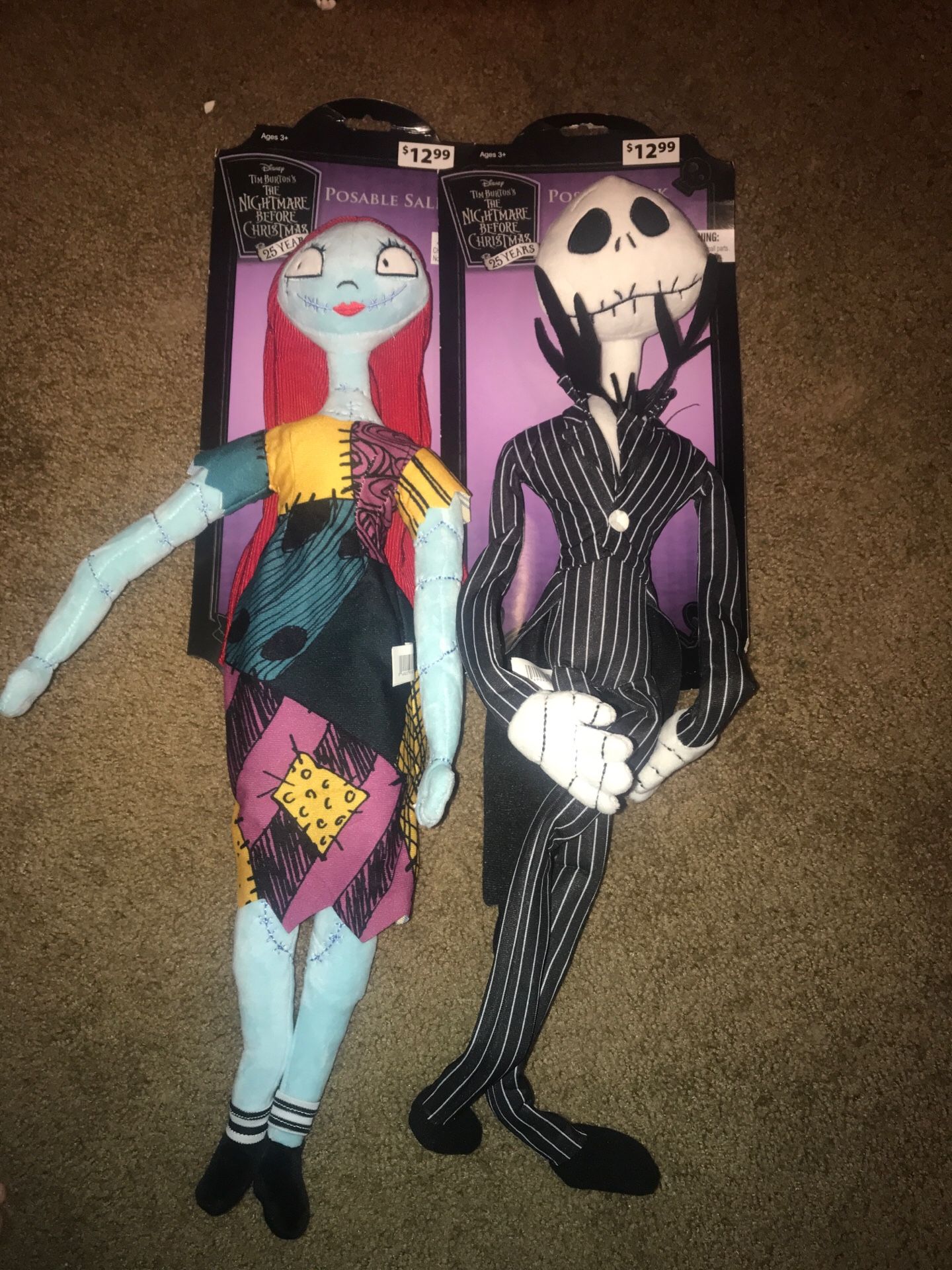 Posable jack and sally nightmare before Christmas