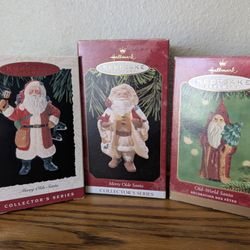Vintage Hallmark Merry Ole Santa Series &Old World Santa