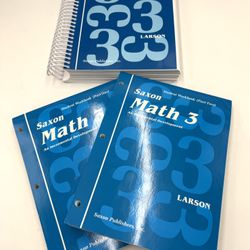 Saxon Math 3 Home Study Kit – Teacher’s Edition + Student Workbooks Part 1 & 2 (Larson)