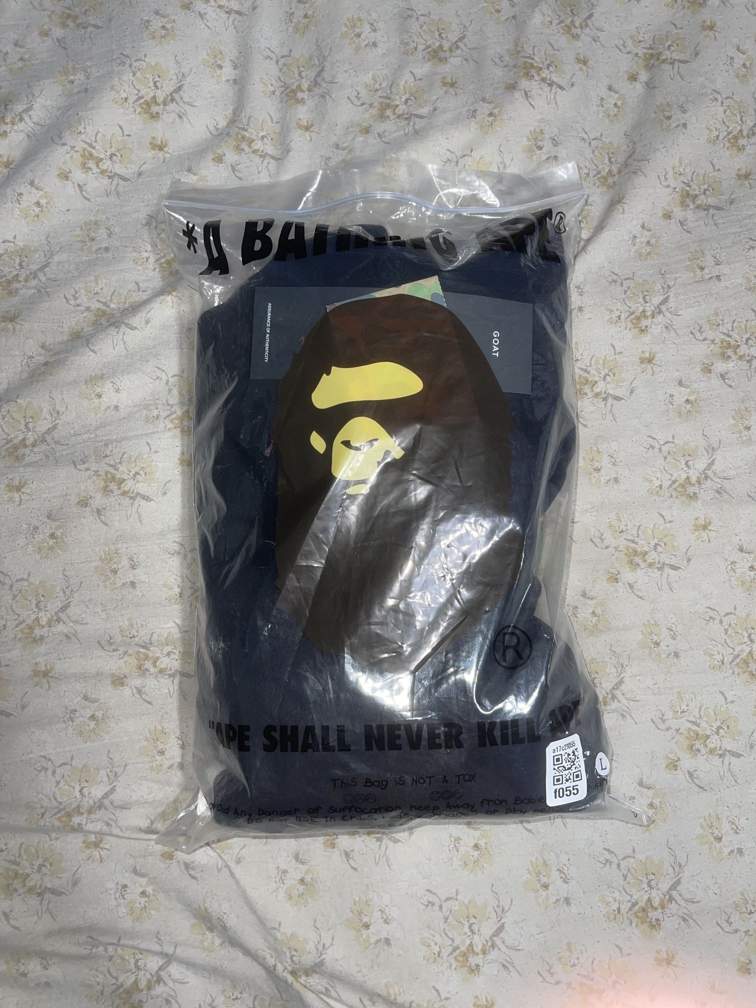 ‘A Bathing Ape’ Bape L Hoodie (All Black) Authentic!