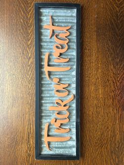 Wood and Galvanized Metal Halloween Wall Decor